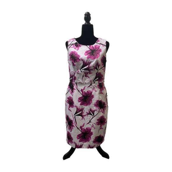 Worthington Floral Print Sleeveless Sheath Dress, Size 10, Pre-Owned - Picture 1 of 7